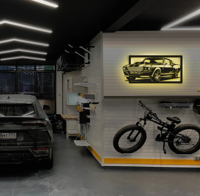 Einzigartige Wanddekoration mit RGB-LED – Perfektes Geschenk für Auto- und Deko-Liebhaber!