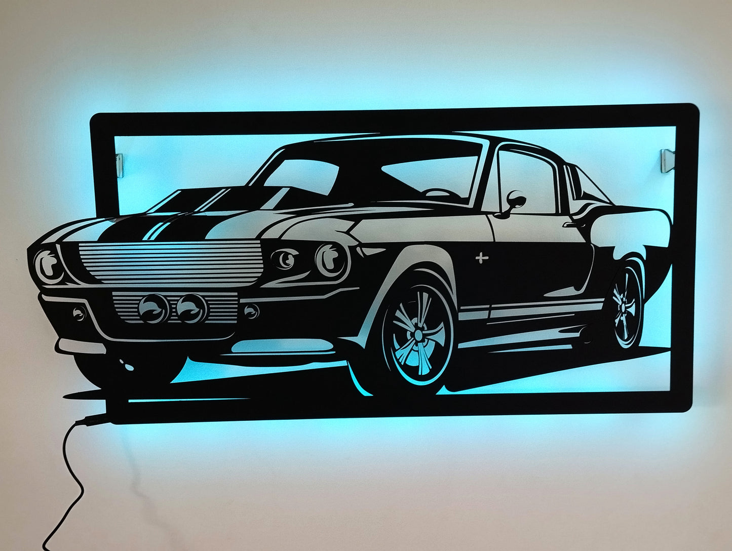 Einzigartige Wanddekoration mit RGB-LED – Perfektes Geschenk für Auto- und Deko-Liebhaber!