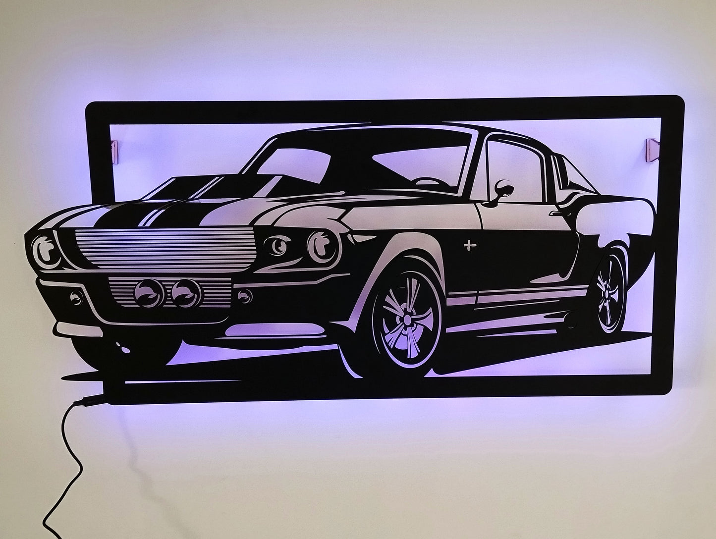 Einzigartige Wanddekoration mit RGB-LED – Perfektes Geschenk für Auto- und Deko-Liebhaber!
