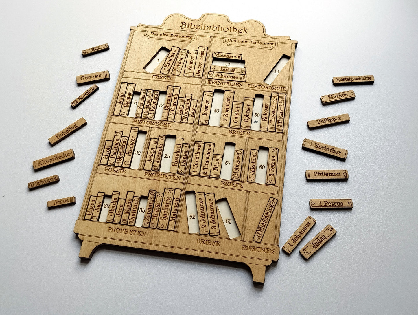 Bibliothek der Bibel - Christliches Puzzle - Spiel für Kinder (Bibelstudium)